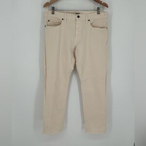 Todd Snyder Pants Mens 34x30 Cream Slim Fit Stretch 5 Pocket Chino Z0